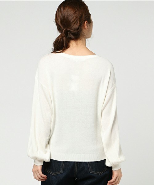 archives（アルシーヴ）の「衿スピンドルプルオーバー（ニット/セーター・レディース・オフホワイト/ブルー/ピンク・MEDIUM）」の6枚目の写真