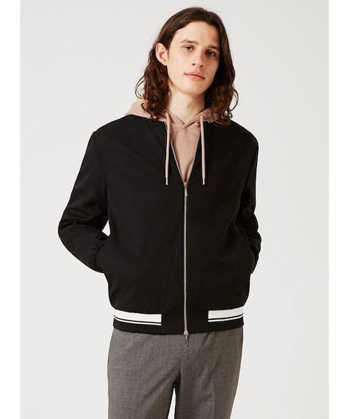 TOPMAN（トップマン）の「Black Tipped Smart Bomber Jacket（テーラードジャケット・メンズ・Black・XXS/XS/S/M/L/XL/XXL）」の2枚目の写真