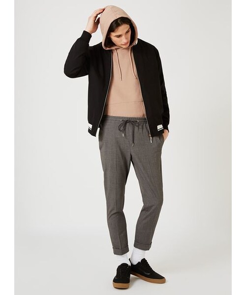 TOPMAN（トップマン）の「Black Tipped Smart Bomber Jacket（テーラードジャケット・メンズ・Black・XXS/XS/S/M/L/XL/XXL）」の4枚目の写真