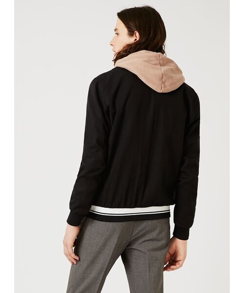 TOPMAN（トップマン）の「Black Tipped Smart Bomber Jacket（テーラードジャケット・メンズ・Black・XXS/XS/S/M/L/XL/XXL）」の3枚目の写真