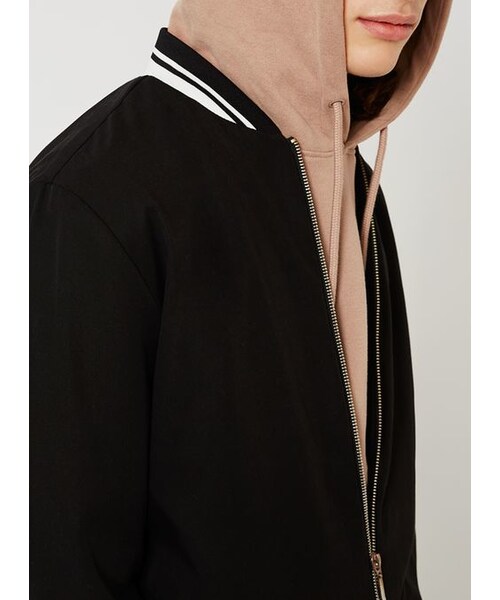 TOPMAN（トップマン）の「Black Tipped Smart Bomber Jacket（テーラードジャケット・メンズ・Black・XXS/XS/S/M/L/XL/XXL）」の5枚目の写真