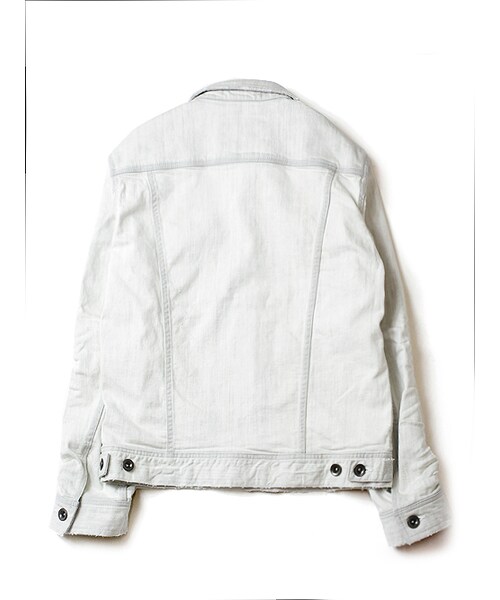 JACKROSE（ジャックローズ）の「ストレッチデニムクラッシュヴィンテージ加工Gジャン（ジャケット/アウター・メンズ・ホワイト/ピンク/サックス・M/L/XL）」の13枚目の写真