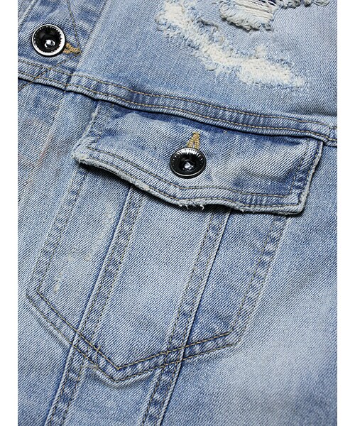 JACKROSE（ジャックローズ）の「ストレッチデニムクラッシュヴィンテージ加工Gジャン（ジャケット/アウター・メンズ・ホワイト/ピンク/サックス・M/L/XL）」の18枚目の写真