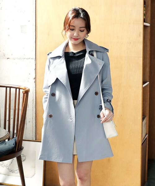 DHOLIC（ディーホリック）の「ベルトSETバックワンタックトレンチコート（トレンチコート・レディース・FREE）」の3枚目の写真