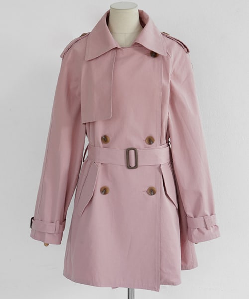 DHOLIC（ディーホリック）の「ベルトSETバックワンタックトレンチコート（トレンチコート・レディース・FREE）」の4枚目の写真