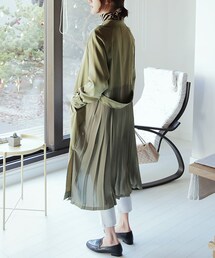 DHOLIC | ベルトSETバックプリーツトレンチコート(トレンチコート)