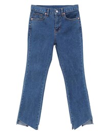 Dailyabout | 斜めカットオフヘムウォッシングデニムパンツ(P0000WVB)(デニムパンツ)