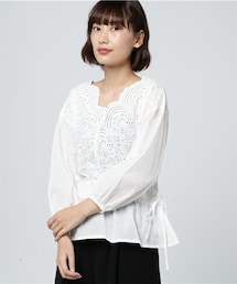 archives | スカラネックコットン刺繍ブラウス(シャツ/ブラウス)