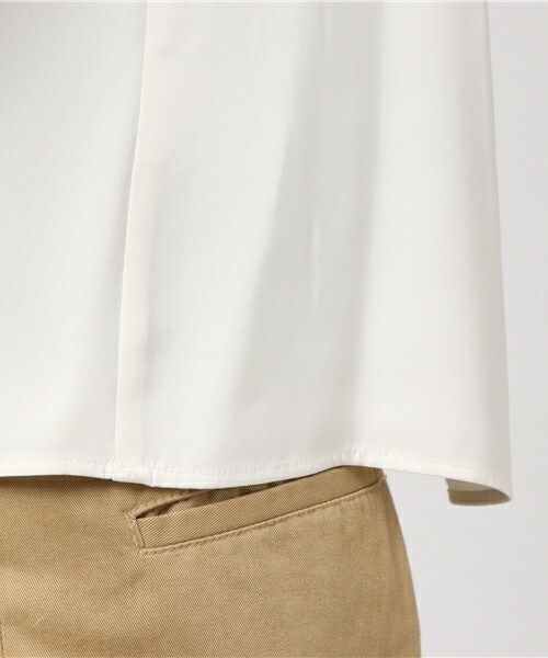 actuel（アクチュエル）の「ベネシャンラッフルブラウス（シャツ/ブラウス・レディース・オフホワイト/ネイビー/ピンク・FREE）」の9枚目の写真