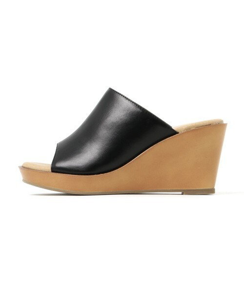 matelasse durer（マトラッセ デュレ）の「【M by mio notis】ウッド調サボサンダル（サンダル・レディース・ブラック/キャメル・22.5cm/23.5cm/24.5cm）」の3枚目の写真