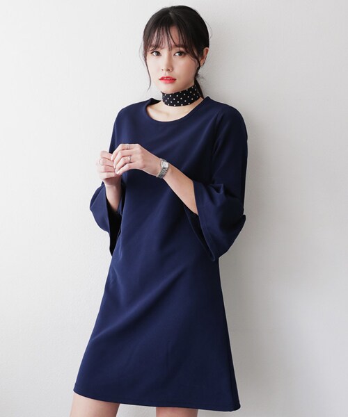 DHOLIC（ディーホリック）の「2TYPEフレアスリーブシフトワンピース（ワンピース・レディース・FREE）」の3枚目の写真