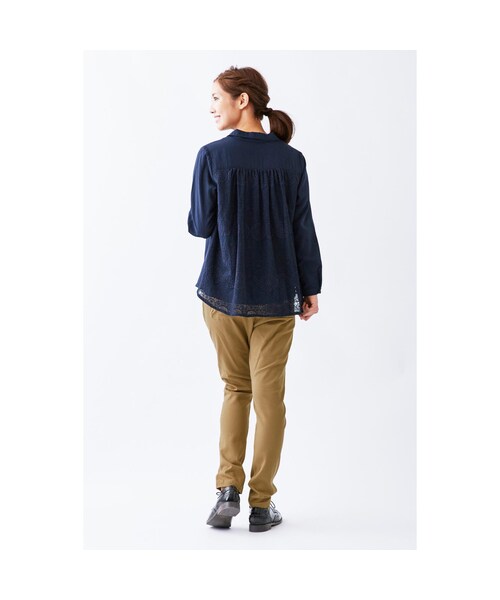 Live in comfort(リブインコンフォート)の「リブ イン コンフォート 新しいシルエットが新鮮! ひざ下フィットでゆる気持ちいい 細ダボパンツ〈キャメル〉(その他パンツ・レディース・ネイビー・1 /2 /3 /4 /5 /6 /7 /8 /9 /10/11/12/13)」の10枚目の写真