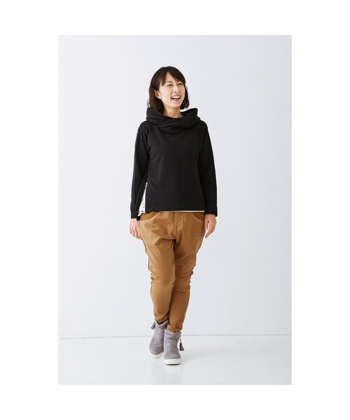 Live in comfort(リブインコンフォート)の「リブ イン コンフォート 新しいシルエットが新鮮! ひざ下フィットでゆる気持ちいい 細ダボパンツ〈キャメル〉(その他パンツ・レディース・ネイビー・1 /2 /3 /4 /5 /6 /7 /8 /9 /10/11/12/13)」の11枚目の写真