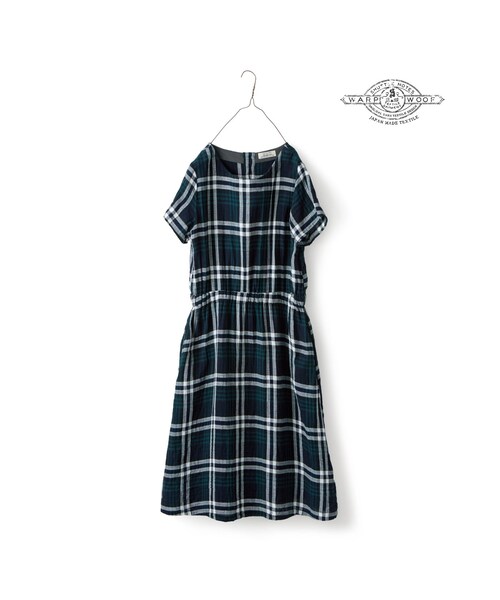 Sunny Clouds サニークラウズ の サニークラウズ Feat Shuttle Notes ダブルガーゼのブラックウォッチワンピ レディース ワンピース Wear