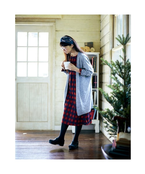 MALBON ギンガムチェックワンピース bonpon ギンガムチェックワンピース