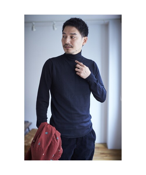 Sunny clouds(サニークラウズ)の「サニークラウズ 熱燗徳利セーター〈メンズ〉黒(ニット/セーター・レディース・ブラック・S /M /L /LB/TY)」の3枚目の写真