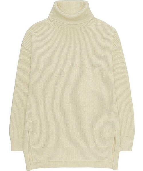 UNIQLO（ユニクロ）の「Women Oversized Turtleneck Tunic（ニット/セーター・レディース・BROWN_35/GRAY_03/NAVY_69/OFF WHITE_01・XS/S/M/L）」の3枚目の写真
