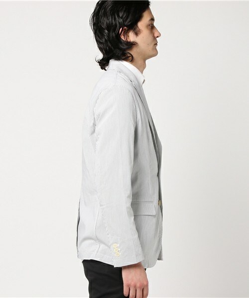 UNION STATION（ユニオンステーション）の「【2017SS商品】シアサッカージャケット/セットアップ（テーラードジャケット・メンズ・ネイビー/ストライプ・S/M/L/LL）」の3枚目の写真