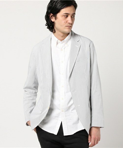 UNION STATION（ユニオンステーション）の「【2017SS商品】シアサッカージャケット/セットアップ（テーラードジャケット・メンズ・ネイビー/ストライプ・S/M/L/LL）」の5枚目の写真