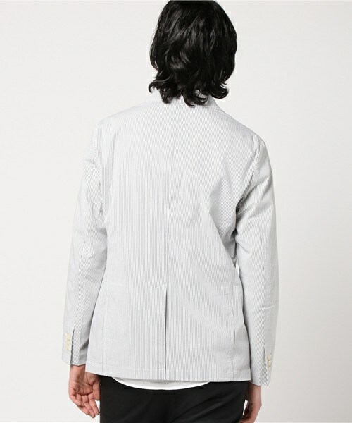 UNION STATION（ユニオンステーション）の「【2017SS商品】シアサッカージャケット/セットアップ（テーラードジャケット・メンズ・ネイビー/ストライプ・S/M/L/LL）」の4枚目の写真