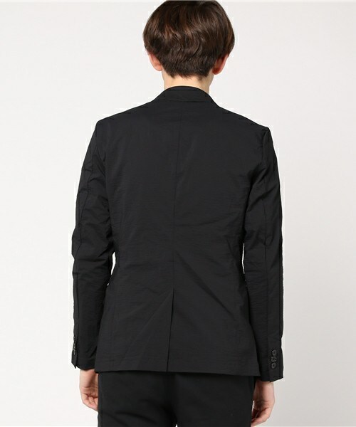 MIND BLOW（マインドブロウ）の「サッカーストレッチセットアップジャケット（テーラードジャケット・メンズ・グレー/ネイビー・S/M/L/LL）」の4枚目の写真