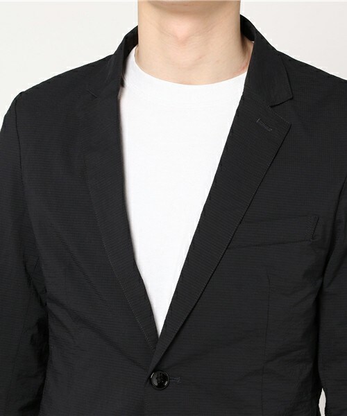 MIND BLOW（マインドブロウ）の「サッカーストレッチセットアップジャケット（テーラードジャケット・メンズ・グレー/ネイビー・S/M/L/LL）」の6枚目の写真