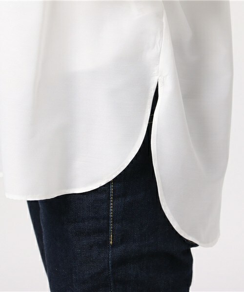 INTERPLANET（インタープラネット）の「タイプライター抜け襟リボン袖ブラウス（シャツ/ブラウス・レディース・オフホワイト/ネイビー/ピンク・FREE）」の10枚目の写真