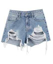 Dailyabout | ハイウエストダメージデニムショートパンツ(P0000WVK)(その他パンツ)