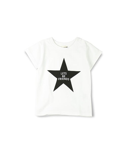 BRANSHES（ブランシェス）の「星プリント半袖Tシャツ（Tシャツ/カットソー・キッズ・ネイビーブルー/オフホワイト・80～150）」の2枚目の写真