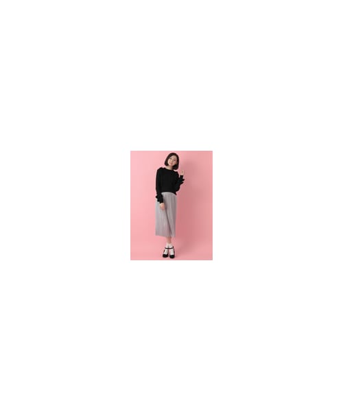 E hyphen world gallery(イーハイフンワールドギャラリー)の「・プリーツガウチョパンツ(パンツ・ライトグレー/ブラック/ピンク・F)」の5枚目の写真
