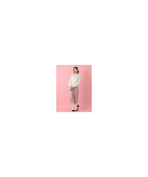 E hyphen world gallery(イーハイフンワールドギャラリー)の「・プリーツガウチョパンツ(パンツ・ライトグレー/ブラック/ピンク・F)」の6枚目の写真