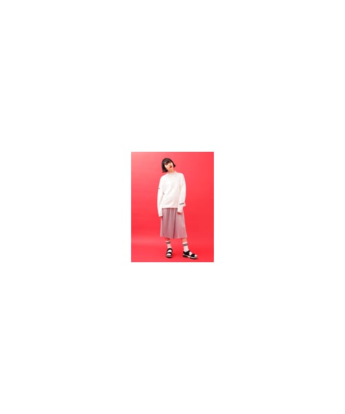 E hyphen world gallery(イーハイフンワールドギャラリー)の「・プリーツガウチョパンツ(パンツ・ライトグレー/ブラック/ピンク・F)」の11枚目の写真