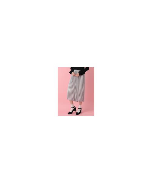 E hyphen world gallery(イーハイフンワールドギャラリー)の「・プリーツガウチョパンツ(パンツ・ライトグレー/ブラック/ピンク・F)」の4枚目の写真