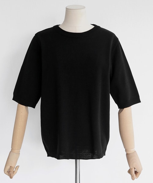 DHOLIC（ディーホリック）の「6COLORSショートスリーブニットTシャツ（Tシャツ/カットソー・レディース・FREE）」の2枚目の写真