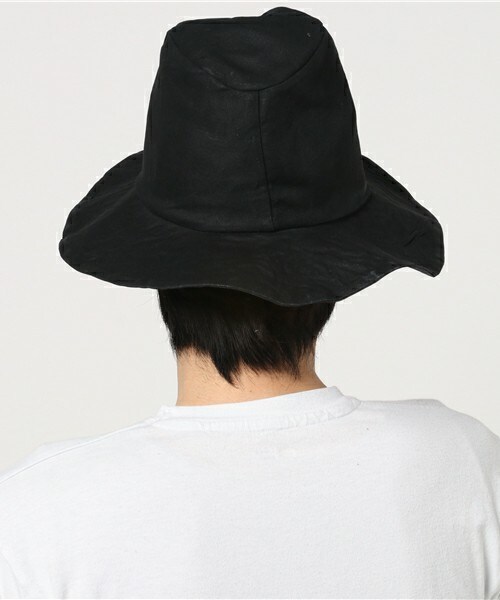 Reinhard Plank（レナードプランク）の「REINHARD PLANK 『BUCLET-COATED』コットンハット（ハット・メンズ・ブラック/カーキブラウン・LARGE）」の4枚目の写真