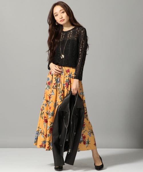 JEANASIS（ジーナシス）の「フラワーワイドパンツ（）」 - WEAR