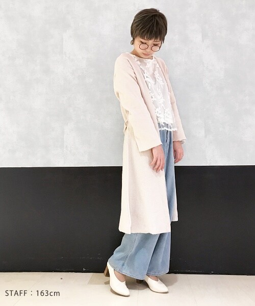 PAGEBOY（ページボーイ）の「タックペインターデニムパンツ（パンツ・レディース・サックス/ブルー/インディゴ・S/M）」の13枚目の写真