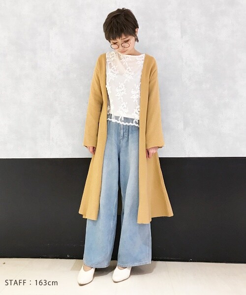 PAGEBOY（ページボーイ）の「タックペインターデニムパンツ（パンツ・レディース・サックス/ブルー/インディゴ・S/M）」の14枚目の写真