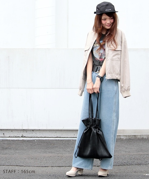 PAGEBOY（ページボーイ）の「タックペインターデニムパンツ（パンツ・レディース・サックス/ブルー/インディゴ・S/M）」の8枚目の写真