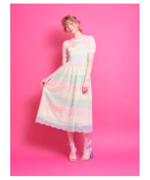 lilLilly（リルリリー）の「[LILICIOUS]ラメヒールサンダル（シューズ・レディース・PINK/PUPRLE/GRAY・1(22-22.5)/2(23-23.5)/3(24-24.5)）」の6枚目の写真