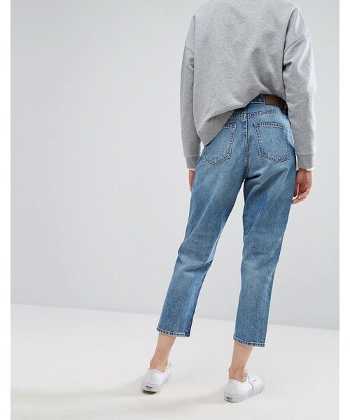 MONKI（モンキ）の「Monki High Waisted Mom Jeans（デニムパンツ・レディース・Blue・W27/W30/W28/W32/W24/W25/W26）」の4枚目の写真