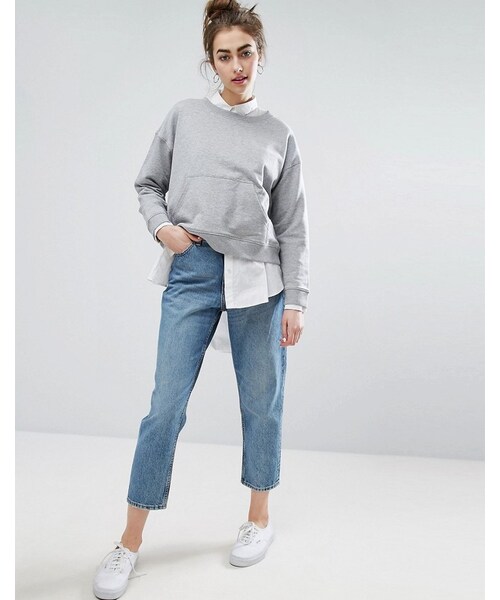 MONKI（モンキ）の「Monki High Waisted Mom Jeans（デニムパンツ・レディース・Blue・W27/W30/W28/W32/W24/W25/W26）」の3枚目の写真