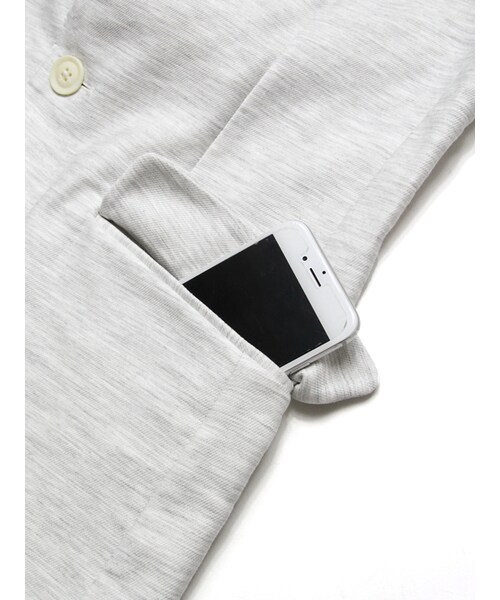 Luv maison（ラブメゾン）の「杢ジョグテーラードジャケット(セットアップ対応)（ジャケット/アウター・メンズ・グレー/オフホワイト・M/L）」の8枚目の写真