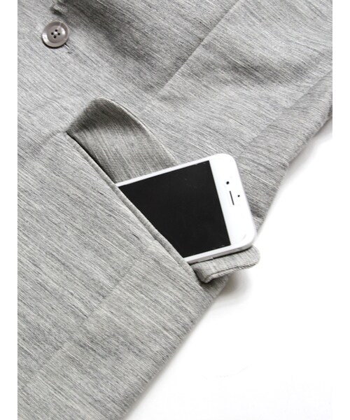 Luv maison（ラブメゾン）の「杢ジョグテーラードジャケット(セットアップ対応)（ジャケット/アウター・メンズ・グレー/オフホワイト・M/L）」の17枚目の写真