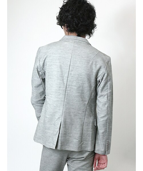 Luv maison（ラブメゾン）の「杢ジョグテーラードジャケット(セットアップ対応)（ジャケット/アウター・メンズ・グレー/オフホワイト・M/L）」の12枚目の写真