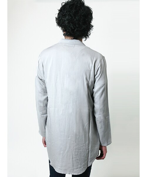 Luv maison（ラブメゾン）の「レーヨンツイルチェスターシャツ（ジャケット/アウター・メンズ・ブラック/グレー/ベージュ・M/L）」の13枚目の写真