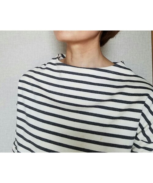 Handmade(ハンドメイド)の「オフショルボーダーT(Tシャツ/カットソー・レディース・その他)」の6枚目の写真