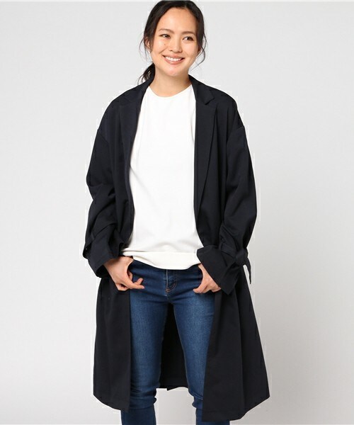 archives（アルシーヴ）の「ツイルガウンテロンチ（トレンチコート・レディース・グレー/ベージュ/ネイビー・MEDIUM）」の3枚目の写真