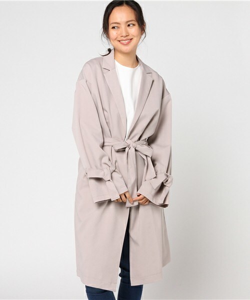 archives（アルシーヴ）の「ツイルガウンテロンチ（トレンチコート・レディース・グレー/ベージュ/ネイビー・MEDIUM）」の2枚目の写真