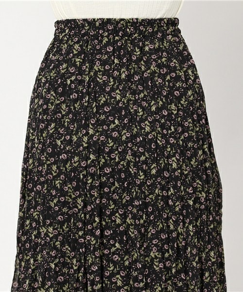 archives（アルシーヴ）の「花柄ワッシャープリーツスカート（スカート・レディース・ブラック/イエロー/レッド・MEDIUM）」の8枚目の写真